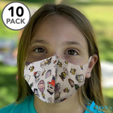 10 pcs Kid's Disposable 3D Face Mask w/ Snoopy Design